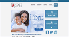 Desktop Screenshot of hopefortheheart.org
